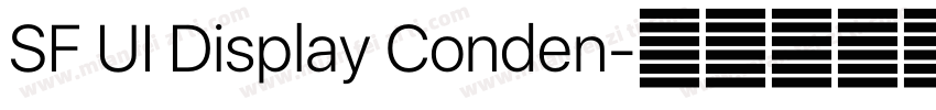 SF UI Display Conden字体转换